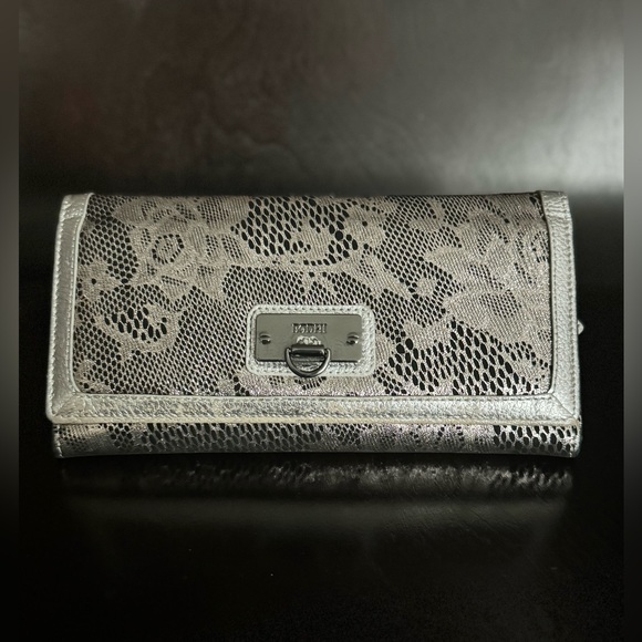 BODHI Large Wallet, Leather/Suede-like Material, worn once. 8 by 4 by 1 inches. - Picture 1 of 6